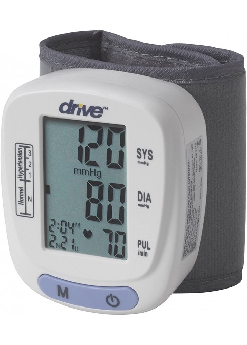 Drive Medical Automatic Blood Pressure Monitor/Wrist Model, White, Universal