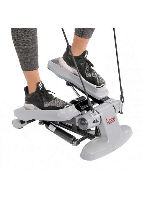 Sunny Health &amp; Fitness Versa Stepper Step Machine w/Wide Non-Slip Pedals, Resistance Bands and LCD Monitor - SF-S0870