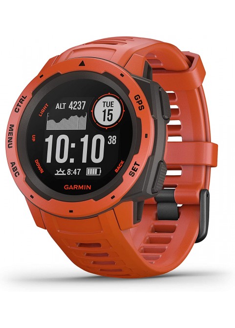 Garmin 010-02064-00 Instinct, Rugged Outdoor Watch with GPS, Features Glonass and Galileo, Heart Rate Monitoring and 3-Axis Compass, Graphite